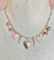 3 - Bespoke Charm Necklace - PINK
